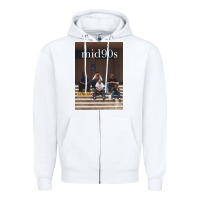 White mid 90s movie Zipper Hoodie - minhPixels