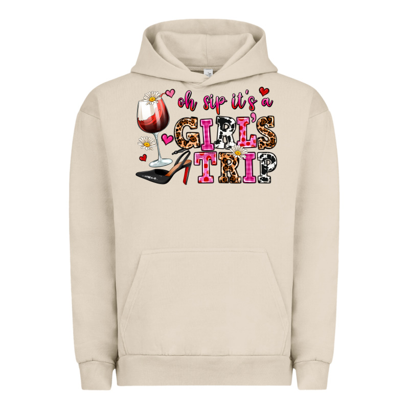 Oh Sip Its A Girls Trip Urban Hoodie by AdoDesignShop | Teevron
