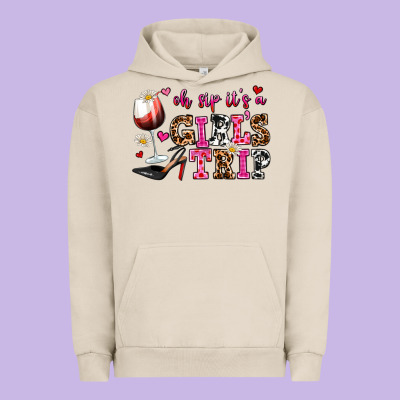 Oh Sip Its A Girls Trip Urban Hoodie Designed By Adodesignshop