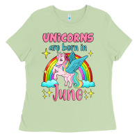 Matcha unicorns are born in june Ladies Tee - Jasminsmagicworld