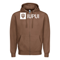 Chestnut IUPUI, Indiana University Zipper Hoodie - minhPixels