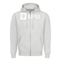 Dove Grey IUPUI, Indiana University Zipper Hoodie - minhPixels