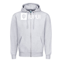 Heather Grey IUPUI, Indiana University Zipper Hoodie - minhPixels