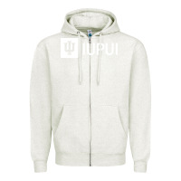 Oatmeal Heather IUPUI, Indiana University Zipper Hoodie - minhPixels