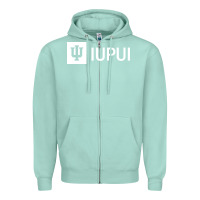 Seafoam IUPUI, Indiana University Zipper Hoodie - minhPixels