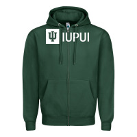 Sports Green IUPUI, Indiana University Zipper Hoodie - minhPixels