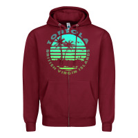 Burgundy Bvi Tortola British Caribbean Island Souvenir Zipper Hoodie - minhPixels