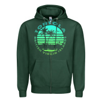 Sports Green Bvi Tortola British Caribbean Island Souvenir Zipper Hoodie - minhPixels