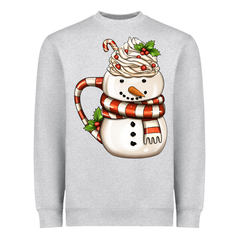 Christmas Snowman Coffee Cup Heavyweight Sweatshirt by FaDigitalArtStudio | Teevron
