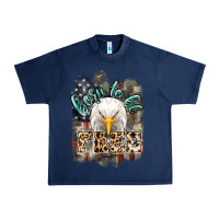 Navy Born to be free 4th of july Urban Heavy Tee - HowdyJamesFarm