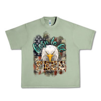 Oil Green Born to be free 4th of july Urban Heavy Tee - HowdyJamesFarm