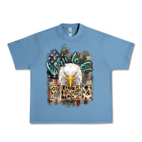 Pebble Blue Born to be free 4th of july Urban Heavy Tee - HowdyJamesFarm