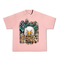 Salmon Born to be free 4th of july Urban Heavy Tee - HowdyJamesFarm