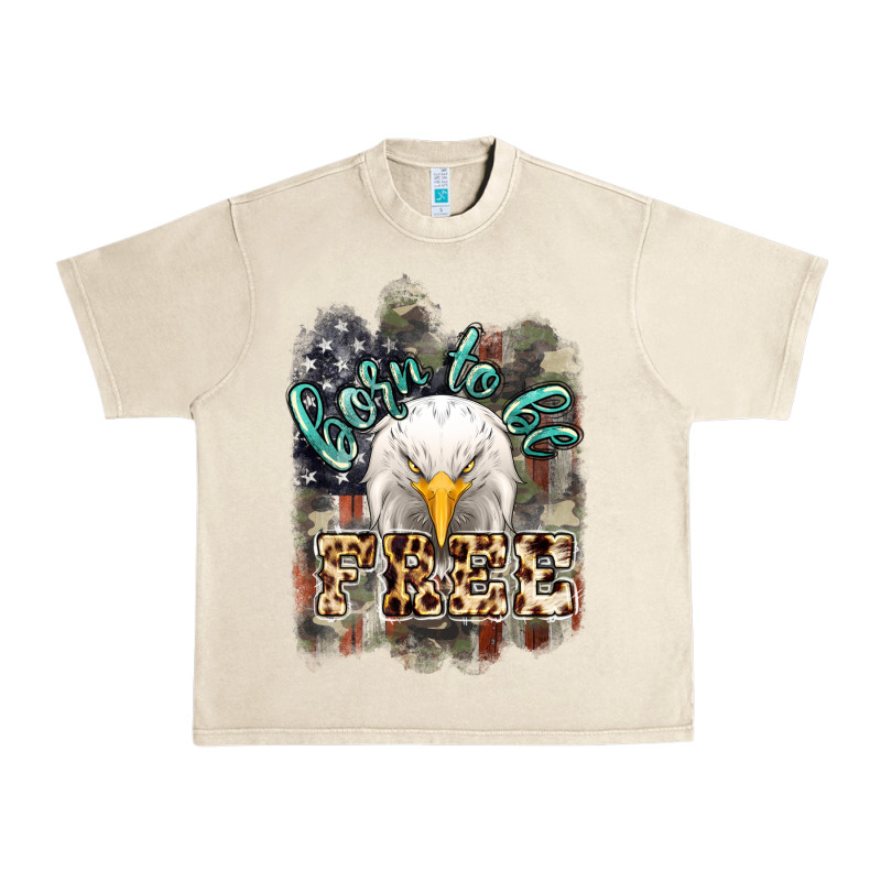 Born To Be Free 4th Of July Urban Heavy Tee by HowdyJamesFarm | Teevron
