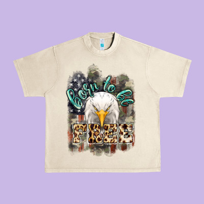 Born To Be Free 4th Of July Urban Heavy Tee Designed By Howdyjamesfarm