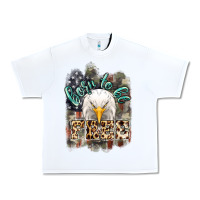 White Born to be free 4th of july Urban Heavy Tee - HowdyJamesFarm
