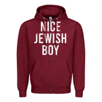 Burgundy hanukkah nice jewish boy cool chanukah festival jewish gift t shirt Zipper Hoodie - minhPixels