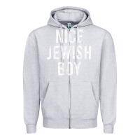 Heather Grey hanukkah nice jewish boy cool chanukah festival jewish gift t shirt Zipper Hoodie - minhPixels