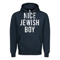 Navy hanukkah nice jewish boy cool chanukah festival jewish gift t shirt Zipper Hoodie - minhPixels