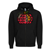 Black Buffalo Pumpkin Zipper Hoodie - CowhideDigitalArt