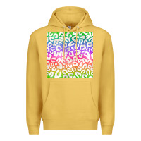 Antique Gold watercolor rainbow leopard seamless pattern Premium Hoodie - BundleAndBundleShop