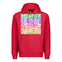 Cardinal watercolor rainbow leopard seamless pattern Premium Hoodie - BundleAndBundleShop