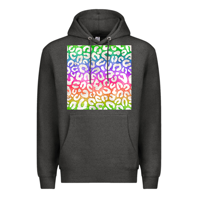 Watercolor Rainbow Leopard Seamless Pattern Premium Hoodie by BundleAndBundleShop | Teevron