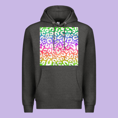 Watercolor Rainbow Leopard Seamless Pattern Premium Hoodie Designed By Bundleandbundleshop