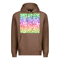 Chestnut watercolor rainbow leopard seamless pattern Premium Hoodie - BundleAndBundleShop