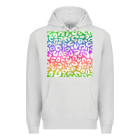 Dove Grey watercolor rainbow leopard seamless pattern Premium Hoodie - BundleAndBundleShop