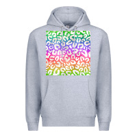 Heather Grey watercolor rainbow leopard seamless pattern Premium Hoodie - BundleAndBundleShop
