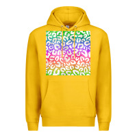 Lemon watercolor rainbow leopard seamless pattern Premium Hoodie - BundleAndBundleShop