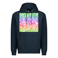 Navy watercolor rainbow leopard seamless pattern Premium Hoodie - BundleAndBundleShop