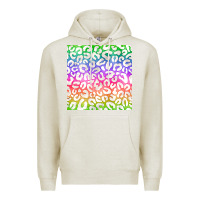 Oatmeal Heather watercolor rainbow leopard seamless pattern Premium Hoodie - BundleAndBundleShop