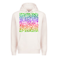 Pale Pink watercolor rainbow leopard seamless pattern Premium Hoodie - BundleAndBundleShop