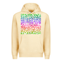 Pina Colada watercolor rainbow leopard seamless pattern Premium Hoodie - BundleAndBundleShop