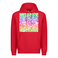 Red watercolor rainbow leopard seamless pattern Premium Hoodie - BundleAndBundleShop