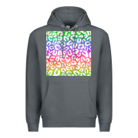 Rock watercolor rainbow leopard seamless pattern Premium Hoodie - BundleAndBundleShop