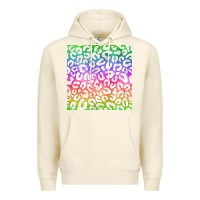 Sandshell watercolor rainbow leopard seamless pattern Premium Hoodie - BundleAndBundleShop
