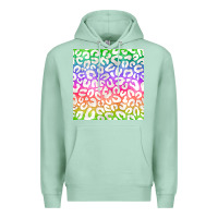 Seafoam watercolor rainbow leopard seamless pattern Premium Hoodie - BundleAndBundleShop