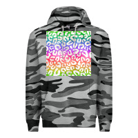 Slate Camo watercolor rainbow leopard seamless pattern Premium Hoodie - BundleAndBundleShop