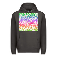 Smoke watercolor rainbow leopard seamless pattern Premium Hoodie - BundleAndBundleShop