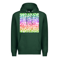 Sports Green watercolor rainbow leopard seamless pattern Premium Hoodie - BundleAndBundleShop