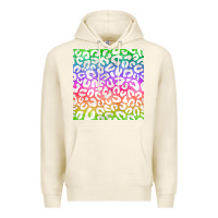 Tofu watercolor rainbow leopard seamless pattern Premium Hoodie - BundleAndBundleShop