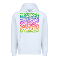 White watercolor rainbow leopard seamless pattern Premium Hoodie - BundleAndBundleShop