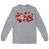 Heather Grey Love Valentine's Day Long Sleeve Tee - HowdyJamesFarm
