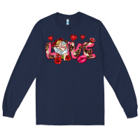 Navy Love Valentine's Day Long Sleeve Tee - HowdyJamesFarm