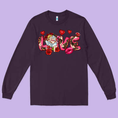 Love Valentine's Day Long Sleeve Tee Designed By Howdyjamesfarm