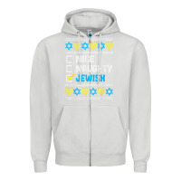 Dove Grey nice naughty jewish ugly hanukkah sweater chanukah jew gift premium t Zipper Hoodie - minhPixels