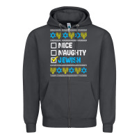 Smoke nice naughty jewish ugly hanukkah sweater chanukah jew gift premium t Zipper Hoodie - minhPixels